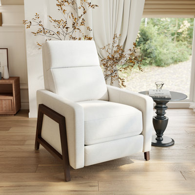Fauteuil inclinable traditionnel en bois massif Edwin