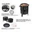 Cuiseur d'extérieur de style américain - barbecue savoureux sans gril de cuisson qui évite les vapeurs d'huile pour un barbecue plus sain