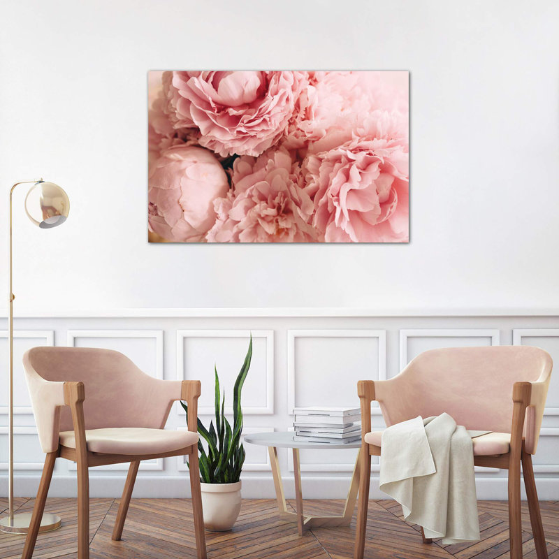 Blush Peonies by Eric Fan - Wrapped Canvas Print, 30.48 cm H x 45.72 cm W