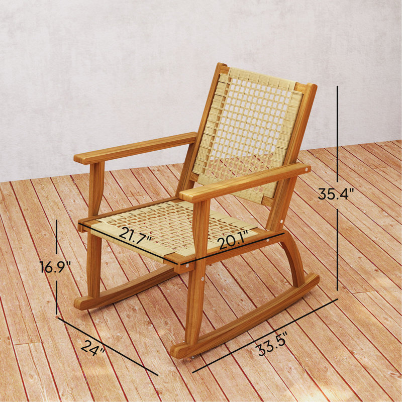 Ensemble de 2 chaises berçantes d'extérieur