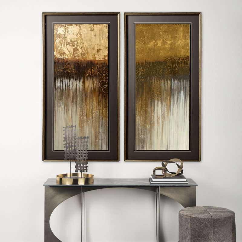 Classic cool 1 by Liz Jardine a Hand Embelished Textured Framed Art Print Matted under Glass, Classic cool 2