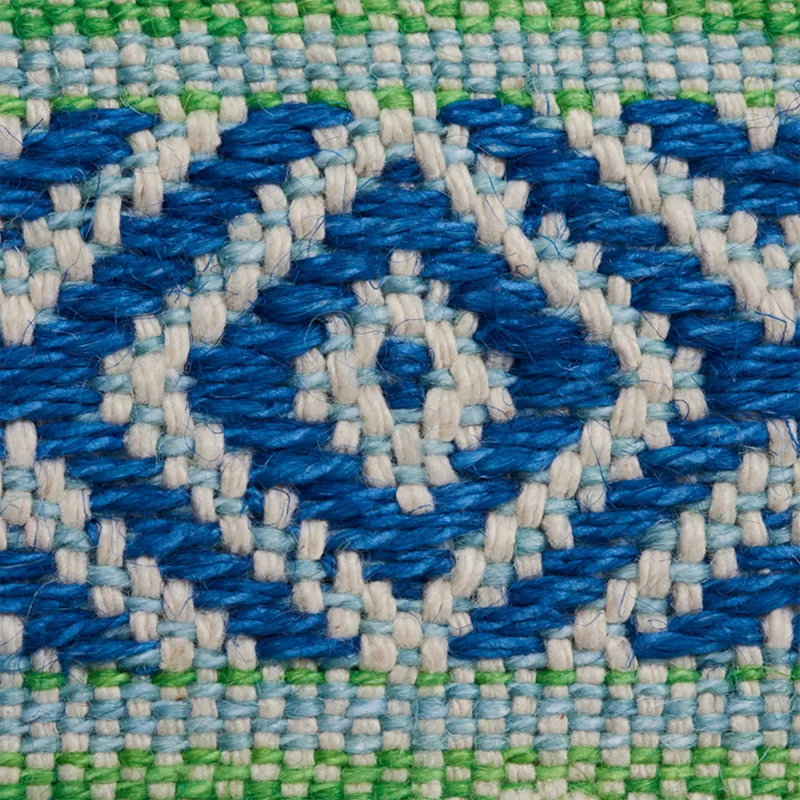 Larson Handwoven Tape, Blue/Medium Blue/Green