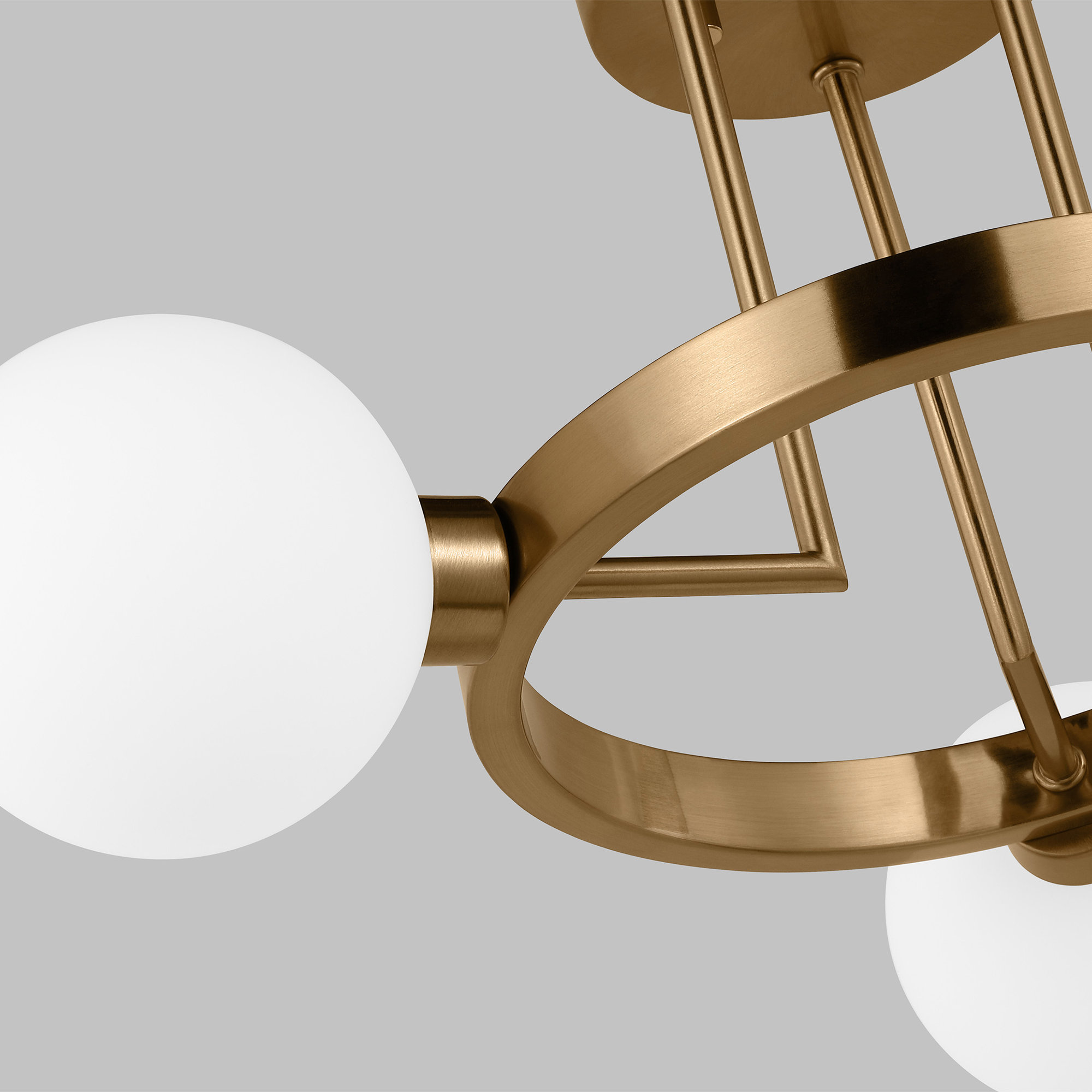 Eveliina 3 Light Glass Semi Flush Mount - Thumbnail 3