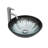 Artistic Tempered Glass Vessel Bathroom Sink with Faucet and Drain