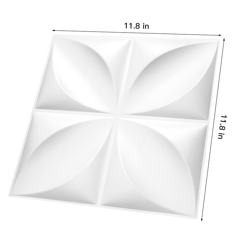 11.8'' x 11.8'' 3D Wall Panel in White (33-pack)