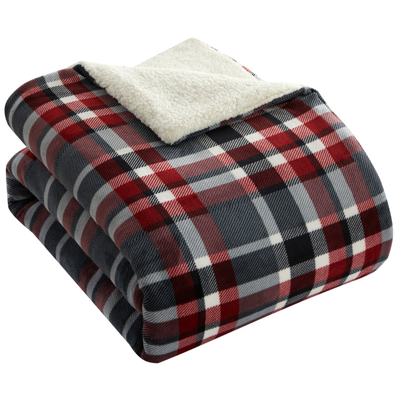 Rogoda 3 Piece Sherpa Comforter Set, Queen Comforter + 2 Standard Shams