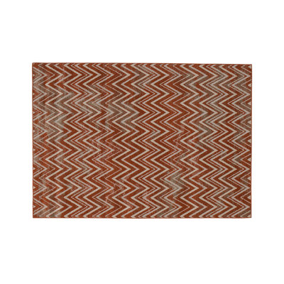 Tapis Pune, orange / beige