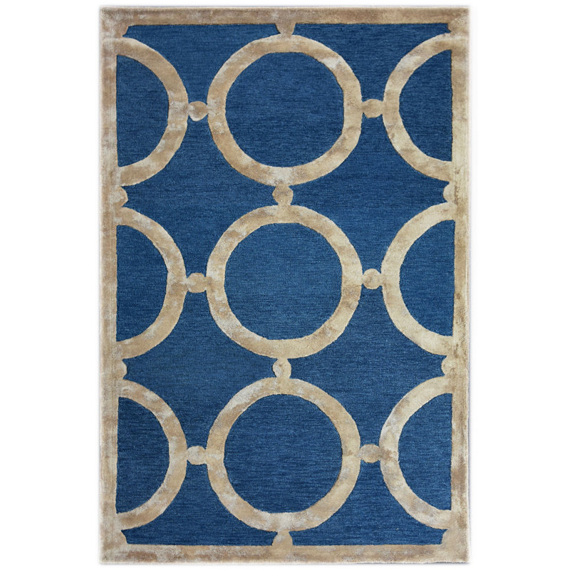 Geometric Hand Woven Area Rug, Rectangle 153 x 244cm