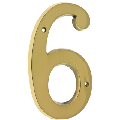 6'' H Brass House Number