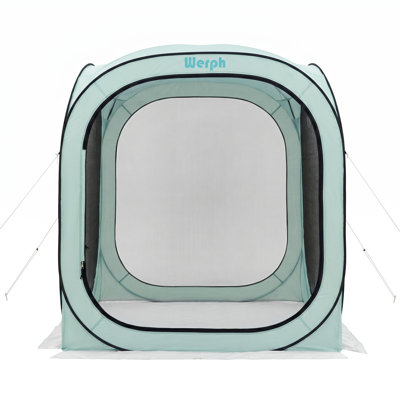 werph 6FT Pop-Up Screen House Outdoor Gazebo Tent with Mosquito Netting, Portable Patio Screen Tent with Ventilated Mesh Panels & Zippered Doors for Backyard, Camping & Garden