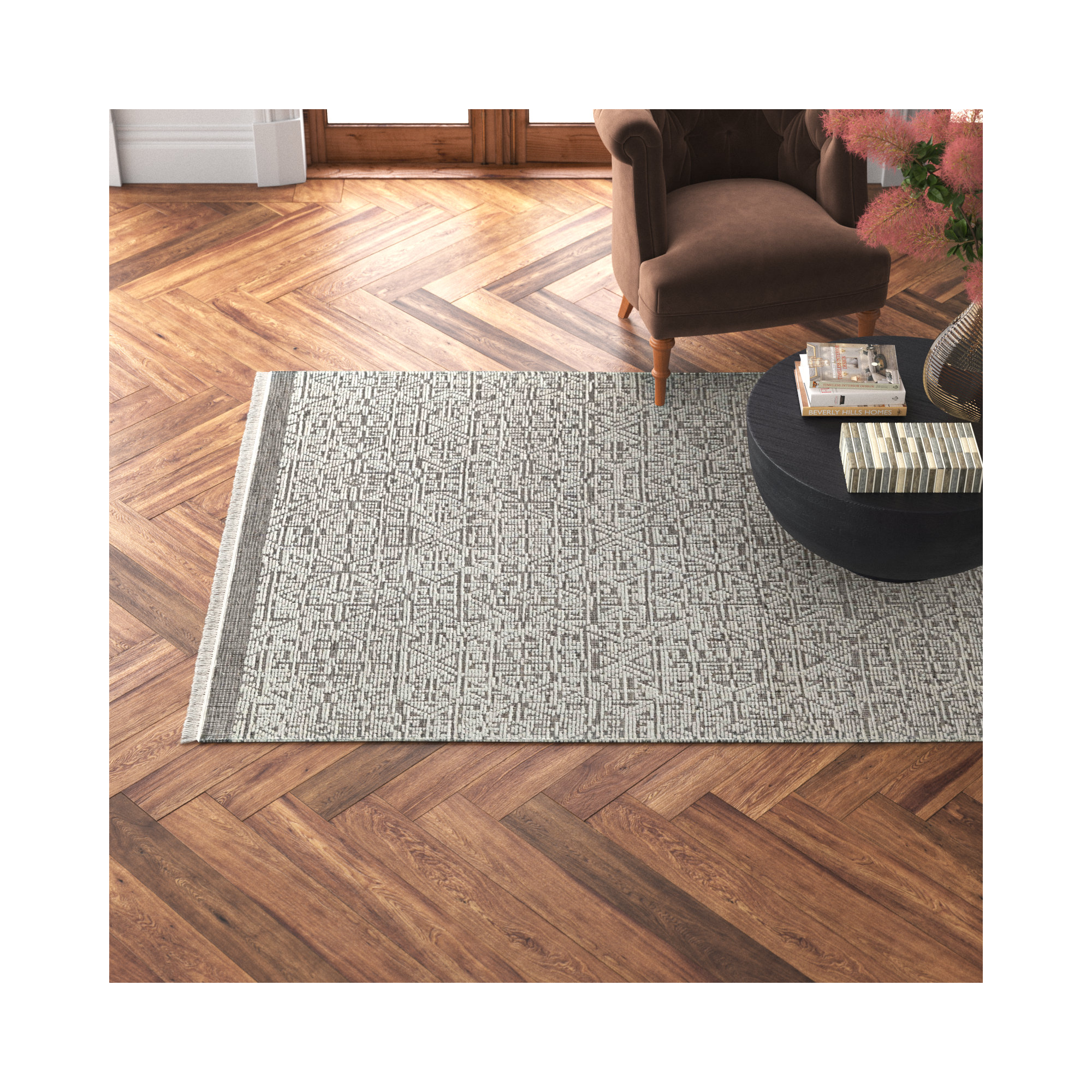 Savelle Handmade Natural Rug, Rectangle 7'6" x 9'6"