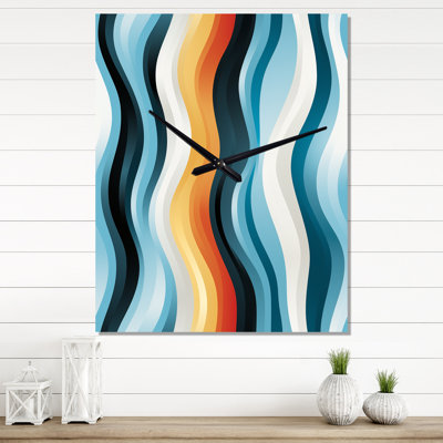 Horloge murale moderne à rayures minimalistes