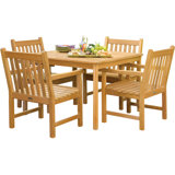 Classic Rectangular 4 - Person Teak Outdoor Dining Set
