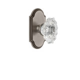 Grandeur Arc Plate Passage with Biarritz Crystal Door Knob