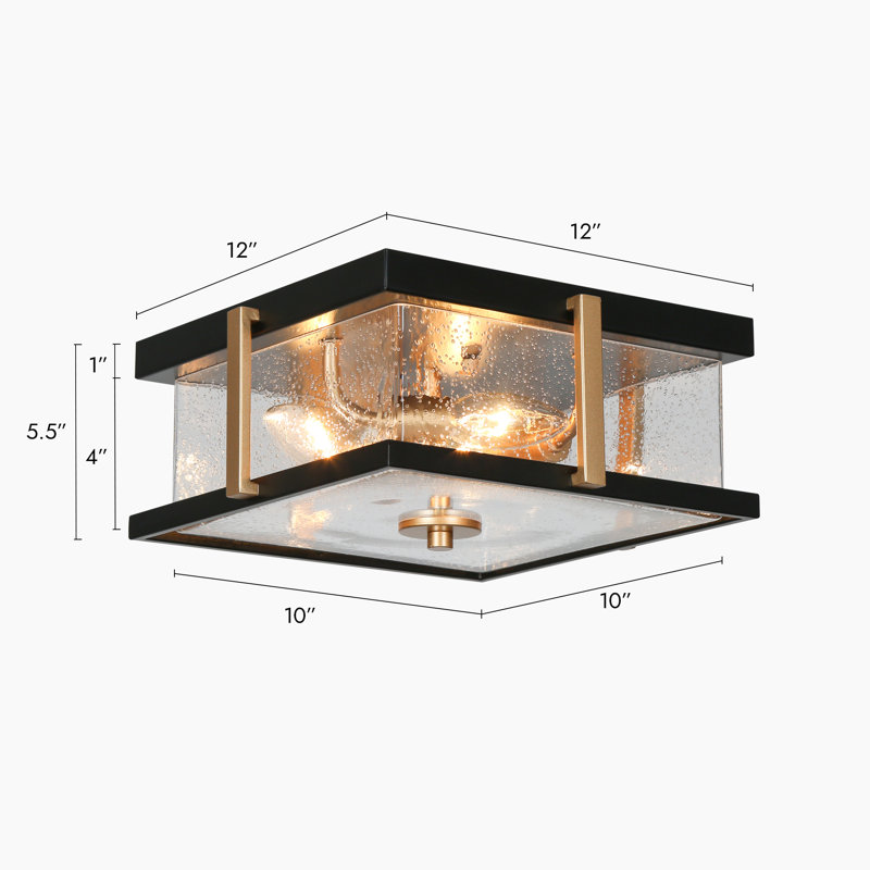 Deanna 3 - Light 12'' Square / Rectangle Flush Mount