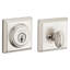 Traditional Square Single Cylinder Deadbolt in Satin Nickel