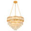 Lustre en cristal réglable 11 lumières, finition cuivre - prêt pour plafond incliné, 3 couleurs interchangeables, hauteur de 19,7 po à 56,1 po-1315942157-1315942161-1315308200