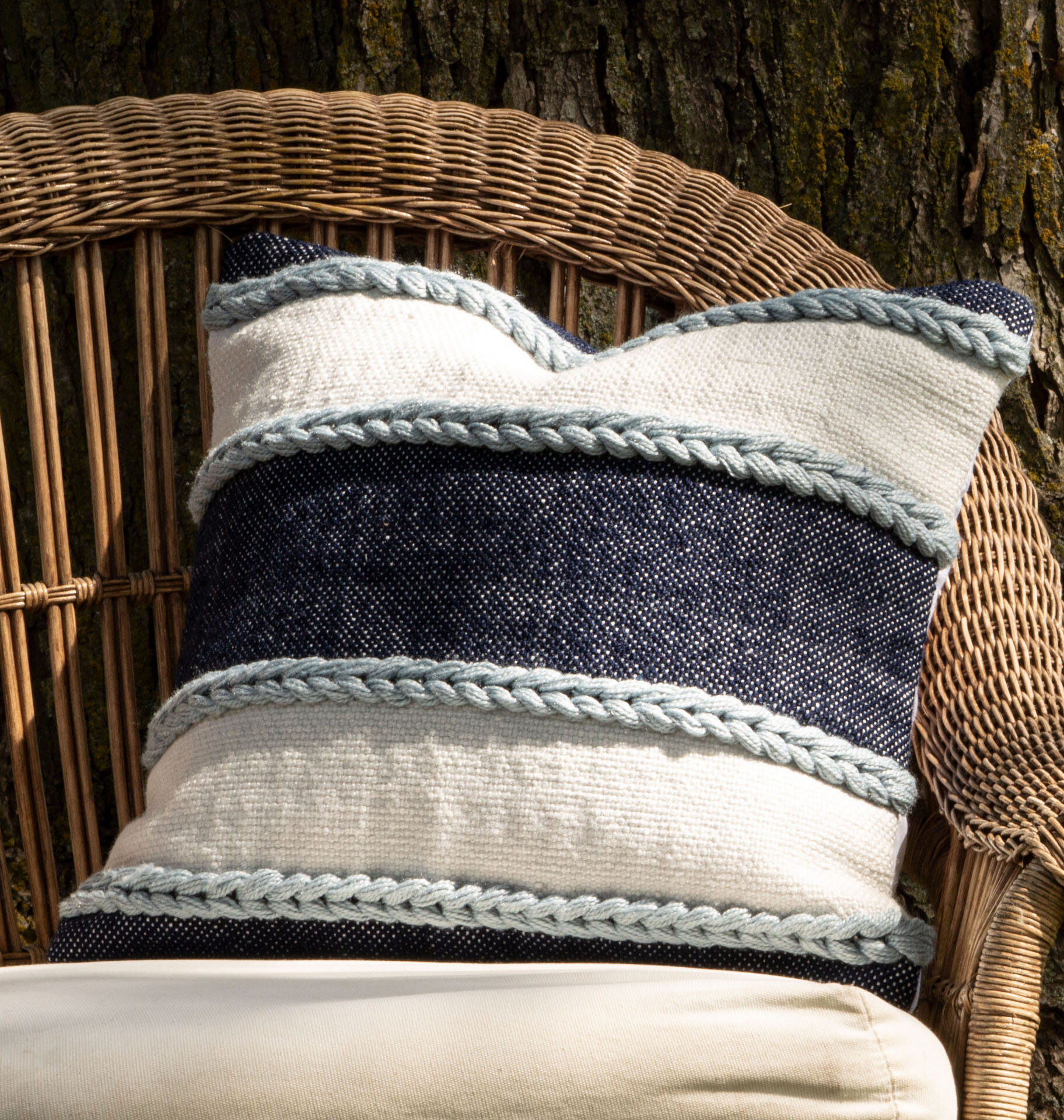 Handloomed Textured Extra Long Lumbar Pillow - DAWN