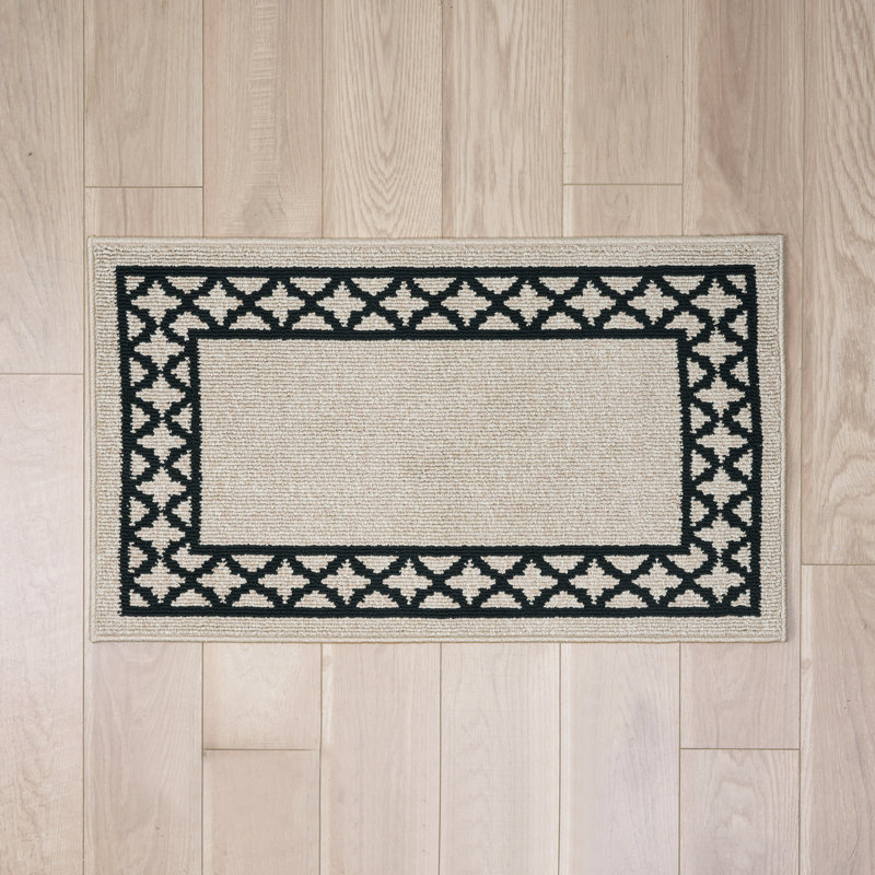 Nautica Collin Border Machine Washable All Loop Tufted Rugs 1-Piece, Rectangle 2'2" x 3'9"