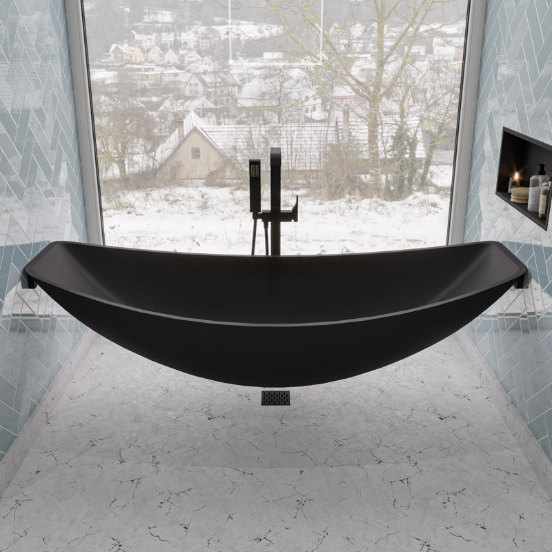78.75'' x 33.5'' Soaking Fiberglass Bathtub