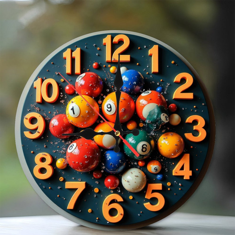 Horloge de boules colorées