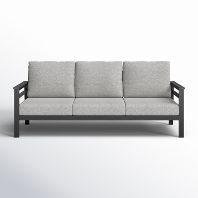 Townsend 80'' Powder Coated Aluminum Outdoor Patio Sofa with Sunbrella® Cushions