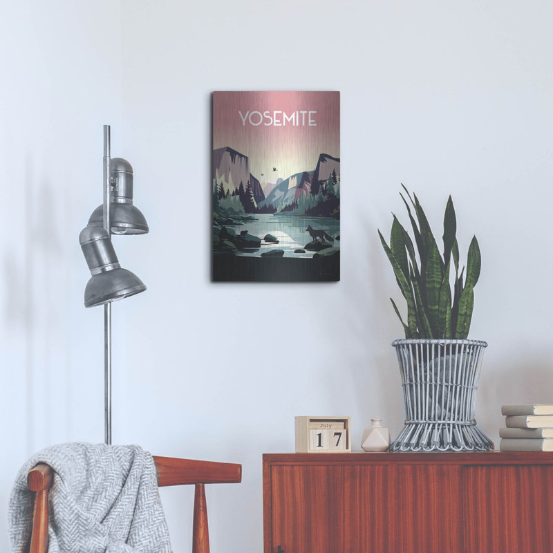Art mural en métal Winston Porter «Yosemite» par Omar Escalante, H 24 po x l 16 po