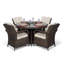 Karas 4 - Person Wicker Patio Dining Set with Round Table , Cushions Included-39926003