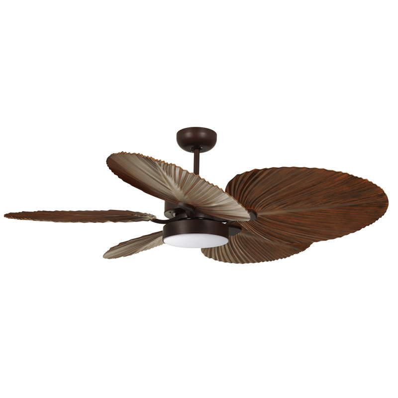 Bali 52in 5-Blades Indoor/Outdoor Ceiling Fan with Remote Control and Light, Bronze