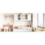 Lit de jour simple avec lit gigogne, armoire et tablette en blanc - Construction gigogne en bois-893604222-893604217