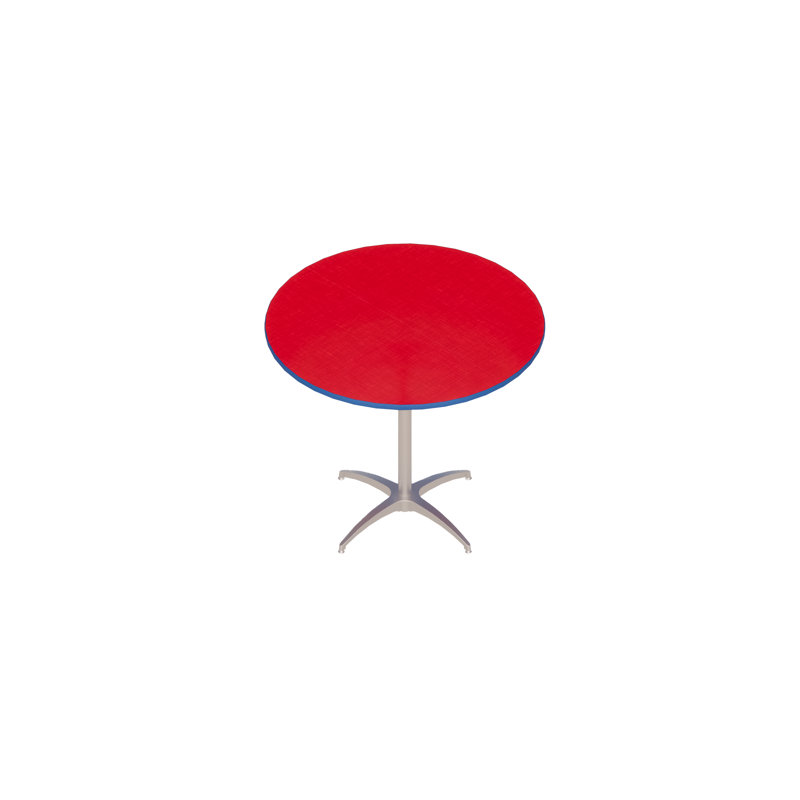 Table de social - base en aluminium - ronde, H 30 po x L 36 po x l 36 po