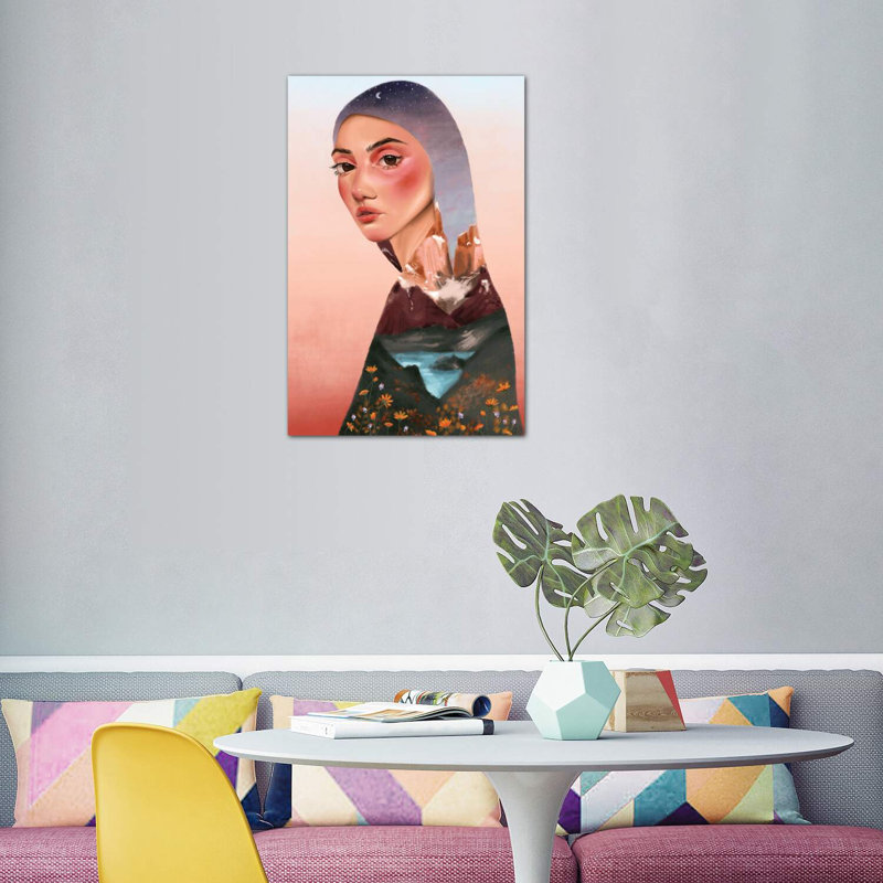 «Body, Like the Mountain» par Teodora Jelenic - impression d'art graphique, H 60 po x l 40po x P 1,5 po, Toile tendue