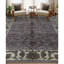 Tapis noir et doré de haute qualité noué à la main