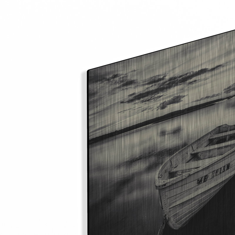 Breakwater Bay 'Low Tide Afterglow Ambrotype' by Rick Berk, Metal Wall Art, 12"x12", 12" H x 12" W