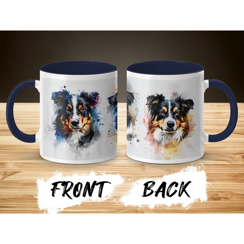 Ceramic Coffee Mug, Navy, 4