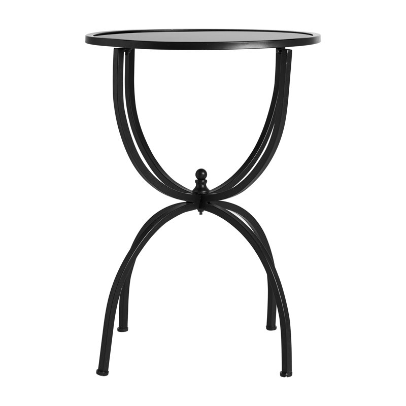 Spindale Glass Top End Table
