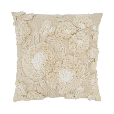 Delicate Embroidered Floral Pillow Cover