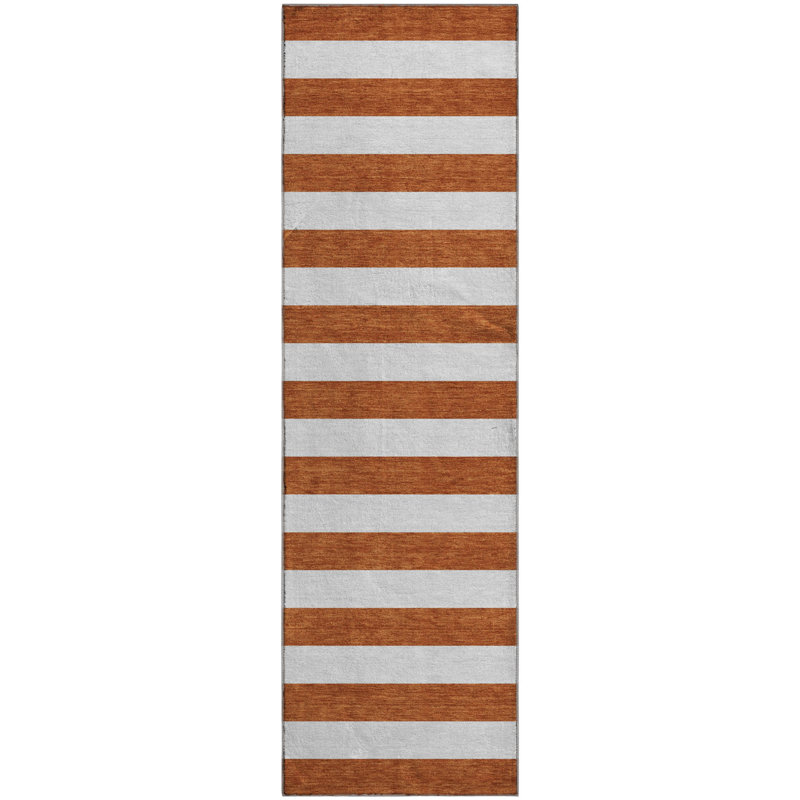 Premium Machine Washable Cerrito AMF528 Paprika Rug, Runner 2'3" x 7'6"