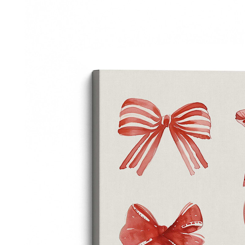 «Merry Little Bows», ensemble de 2 impressions sur toile, H 18 po x l 24 po, Toile tendue, Toile tendue