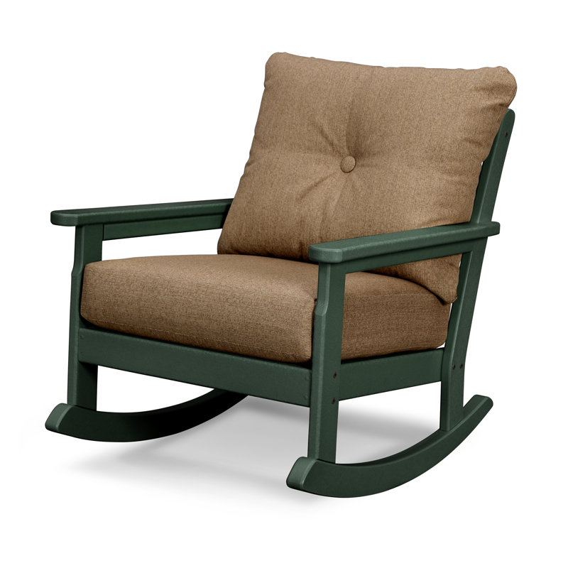 Chaise berçante à assise profonde Lakeside Vineyard, Sésame, Vert