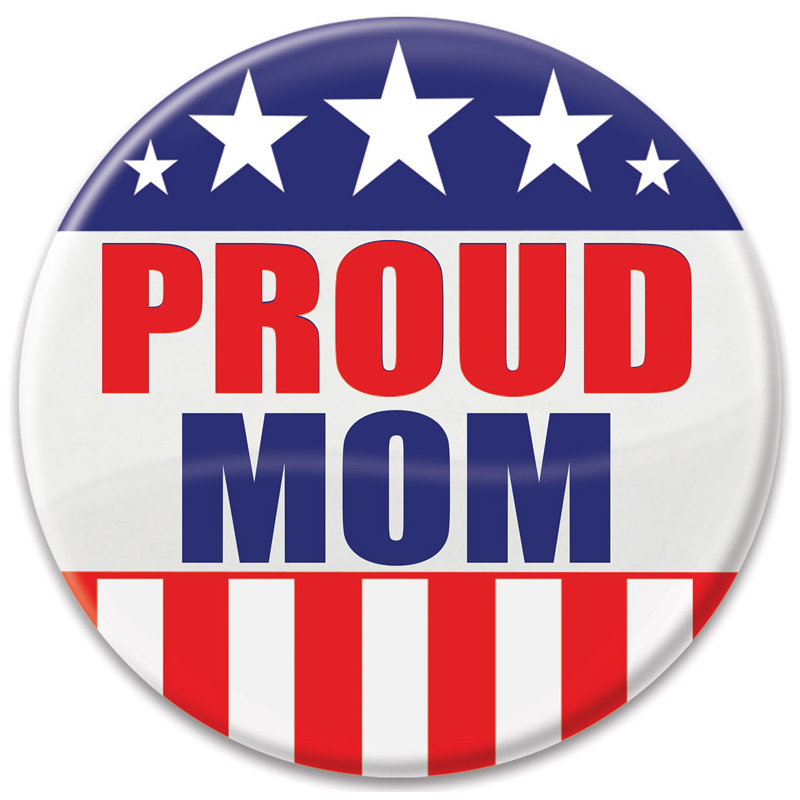 Bouton Proud Mom - 2 po - paquet de 6