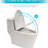 Ceramic Toilet With Efficient Dual Flush And Calm Seat Modern Comfortable - 28.5 In Depth