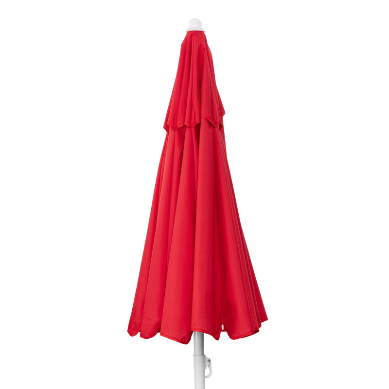 Chaise de plage avec parasol Edwin, Rouge
