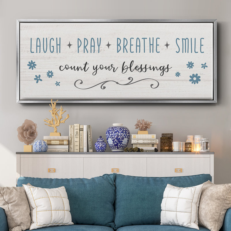 «Count Your Blessings», toile encadrée, H 8 po x l 20 po