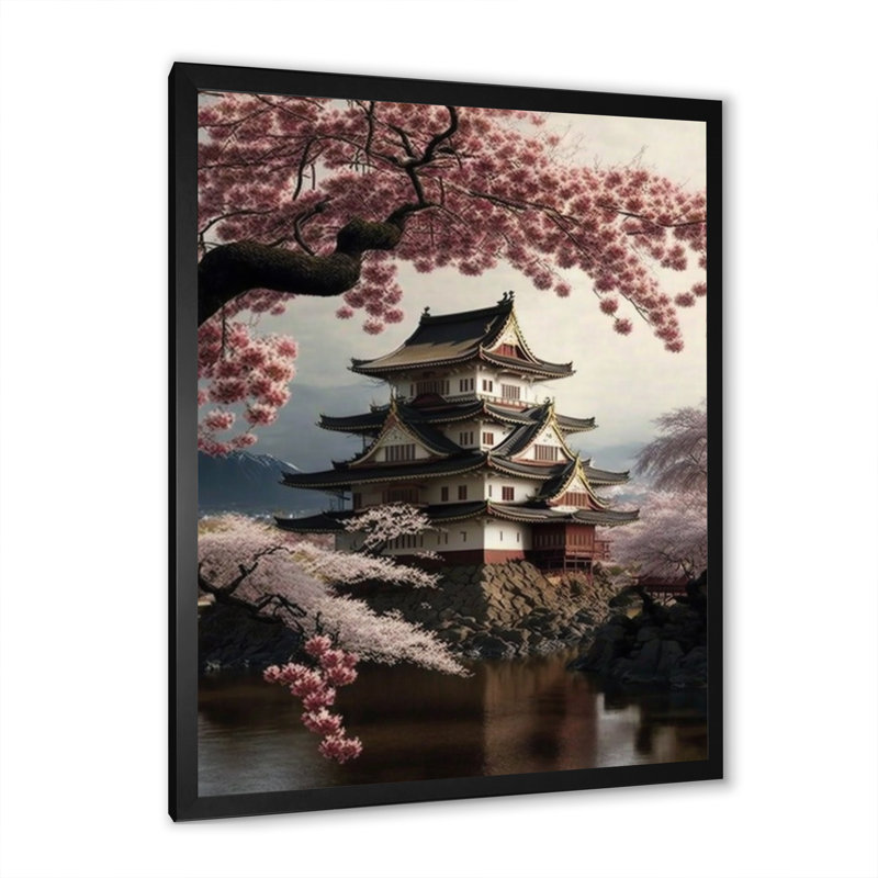 «Cherry Blossums in City I», reproduction sur toile, Impression noire sur toile encadrée, H 20 po x l 12 po x P 1 po