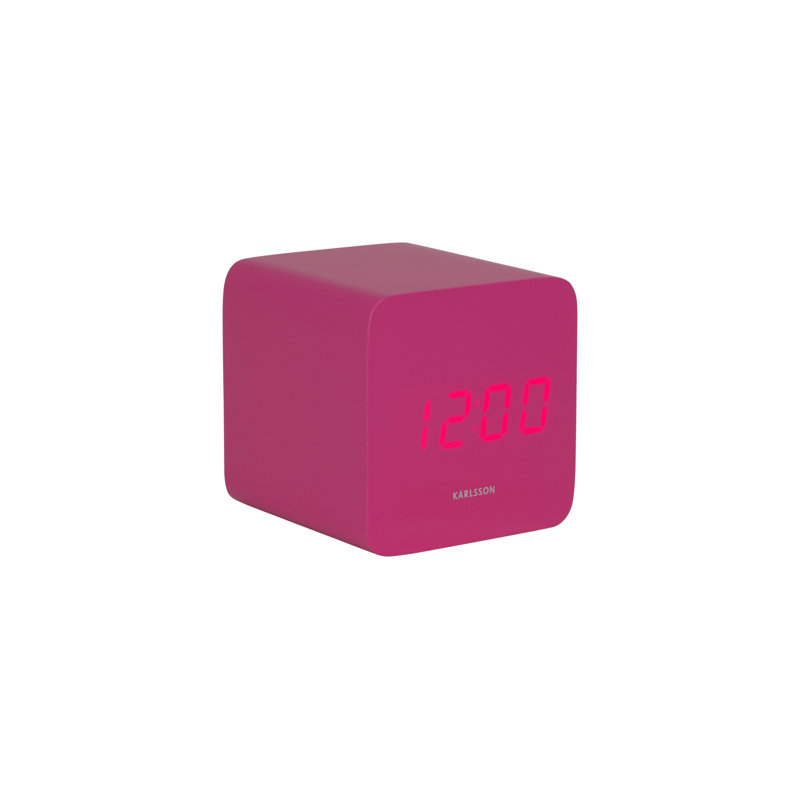 Medium Density Fiberboard (MDF) Electric Alarm Tabletop Clock, Pink