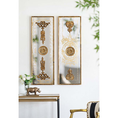 Debbie S/2 48" Framed Mirror Wall Decor
