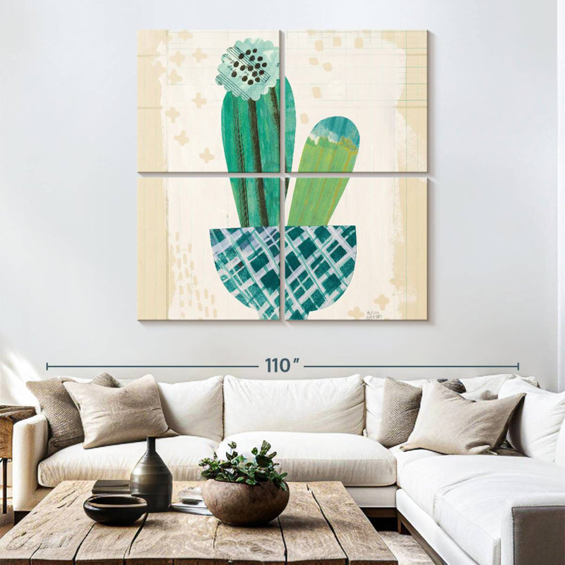 Harnek Collage Cactus III, 74" H x 74" W