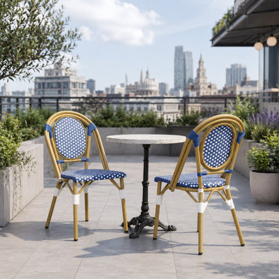 Ensemble de 2 chaises d'extérieur French Bistro