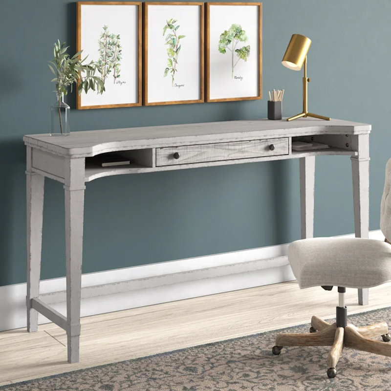 Caesar Writing Desk with Built-In Electrical Outlet